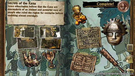 Uncharted Golden Abyss mystery screen